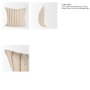 71461-CFNA - Merrick 22x22 Square Natural Beige w/ Orange Stripes Pillow Cover w/Non-Allergen Filler
