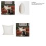 71463-CFD - Levon 22x22 Plush Cream w/ Orange Dashed Stripes Decorative Pillow Cover