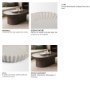 71481 - Fiora Round White Marble Scalloped Decorative Bowl