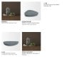 71488 - Tria Rounded Triangular Grey Marble Decorative Tray