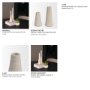 71492 - Cono Off-White Marble Cone Shaped Candle Holders (Set of 2)