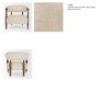 71503 - Lewis Oatmeal Fabric w/ Brown Wood Open Back Accent Chair