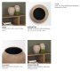 71512 - Cotto 10.6H Two Tone Wide Mouth Weathered Terracotta Urn Vase