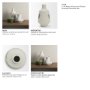 71519 - Velo 11.8H White w/Green Hand-Painted Terracotta Decorative Vase
