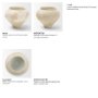 71520 - Velo Cream w/White Hand-Painted Terracotta Decorative Vase