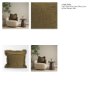 71535-CFNA - Kambal 20x20 Dark Olive Cotton Pillow Cover w/Non-Allergen Filler