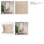 71539-CFNA - Kambal 20x20 Light Beige Cotton Pillow Cover w/Non-Allergen Filler