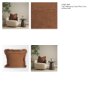 71551-CFD - Kambal 20x20 Mahogany Cotton Pillow Cover w/Down Filler