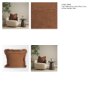 71551-CFNA - Kambal 20x20 Mahogany Cotton Pillow Cover w/Non-Allergen Filler