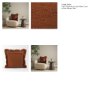 71555-CFNA - Kambal 20x20 Copper Rust Cotton Pillow Cover w/Non-Allergen Filler