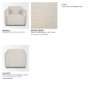 71572 - Saga Cream Fabric Upholstered Chair