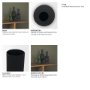 71576 - Veda Small Black Metal Geometric Vase
