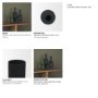 71577 - Veda Large Black Metal Geometric Vase