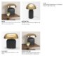 71587 - Liorre Textured Black Metal Base w/ Gold Metal Shade 1-Light Table Lamp