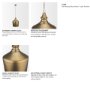 71590 - Keller Tall Antiqued Brass Metal 1-Light Pendant