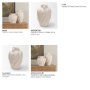 71594 - Syros Twisted Tall Cream Ceramic Urn Vase