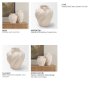 71595 - Syros Twisted Small Cream Ceramic Urn Vase
