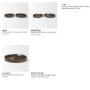 71609 - Langford Round Dark Brown Walnut Wood w/ Brass Handles Decorative Tray Set