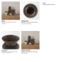 71624 - Bruna Sculptural Brown Glass Vase