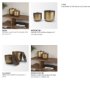 71631 - Voss Brass Metal w/ Dark Brown Lid Canister Set