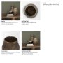 71653 - Patine Wide Antiqued Brass Metal Fluted Decorative Vase