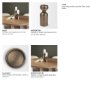 71655 - Pelar Large Antiqued Brass Stacked Pillar Candle Holder