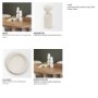 71657 - Pelar Large Matte White Metal Stacked Pillar Candle Holder