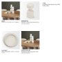 71658 - Pelar Small Matte White Metal Stacked Pillar Candle Holder