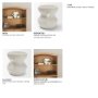 71665 - Mika Wide White Ceramic Vase w/ Handles
