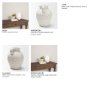 71666 - Basma White Scale Textured Ceramic Vase w/ Handles