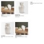 71669 - Trenza Small White Ceramic Vase w/ Twisted Handles