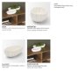 71671 - Camelia Fluted White Paper Mache Long Centerpiece Bowl