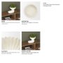 71673 - Camelia Fluted White Paper Mache Pedastal Centerpiece Bowl