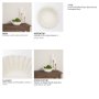 71674 - Camelia Small Fluted White Paper Mache Round Centerpiece Bowl
