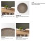 71676 - Konya Large Earthen Gray-Brown Dotted Paper Mache Centerpiece Bowl