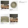71679 - Camelia Small Fluted Sage Green Paper Mache Round Centerpiece Bowl