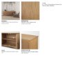 71716 - Carrington 82" 4 Door Closed Sideboard | Brown Oak Wood w/ Brass Hardware
