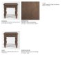71721 - Angeline Spool Turned End Table | Dark Brown Wood | 1 Drawer