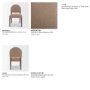 71725 - Martie Rounded Back Dining Side Chair | Fabric w/ Wood