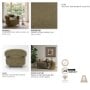 71731 - Margaux Olive Fabric Open Back Barrel Accent Chair