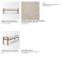 71734 - Freya Upholstered Bench | Oatmeal Fabric | Brown Wood Frame