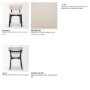 71767 - Cole Open Back Dining Side Chair | Natural Linen w/ Dark Wood
