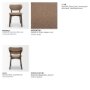 71768 - Cole Open Back Dining Side Chair | Stonewashed Latte Fabric w/ Wood