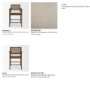 71775 - Reid Framed Brown Cane Cream Fabric Counter Stool