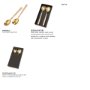 IN7115 - Maple Wood Salad Servers S/2, Tumbled Gold