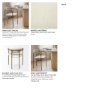 68310 - Parker Curved Back Dining Arm Chair | Cream Fabric w/ Gold Metal