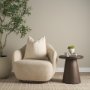71502-AB - Hudson Oatmeal Fabric Upholstered Swivel Chair