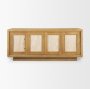 71382 - Valterra Light Brown Wood w/ Travertine 4 Door Sideboard