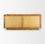 71382 - Valterra Light Brown Wood w/ Travertine 4 Door Sideboard