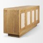 71382 - Valterra Light Brown Wood w/ Travertine 4 Door Sideboard
